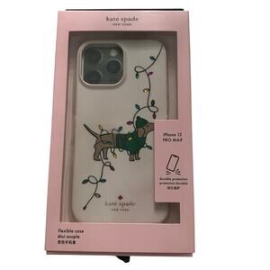 Kate Spade Phone Case iPhone 12 PRO MAX Christmas Dash Hound Rhinestone New